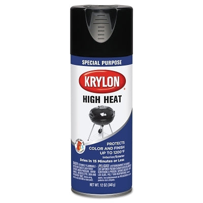 High Heat Paint, 12 oz Fill, Aerosol Can, Black