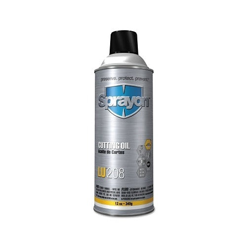 Sprayon LU208 cutting oil lubricant 12 oz aerosol can silver label chemical lubricant