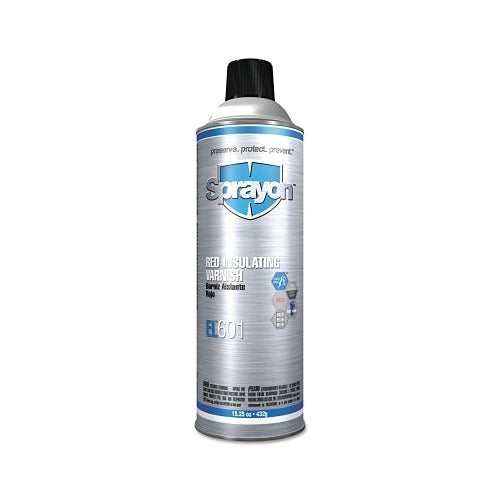 Sprayon EL 601 red insulating varnish 15.25 oz aerosol can silver red label dielectric coating electrical insulating varnish