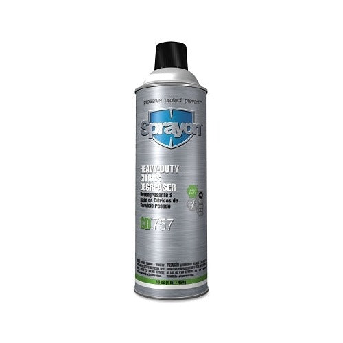 Sprayon CD757 heavy-duty citrus cleaner degreaser 16 oz aerosol can green label industrial cleaner degreaser