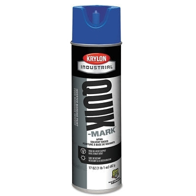 Quik-Mark APWA Solvent-Based Inverted Marking Paint, 17 oz Aerosol Can, APWA Blue