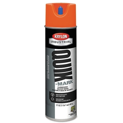 Quik-Mark Fluorescent Inverted Marking Paint, Solvent Base, 17oz Aerosol, Fluorescent  Orange
