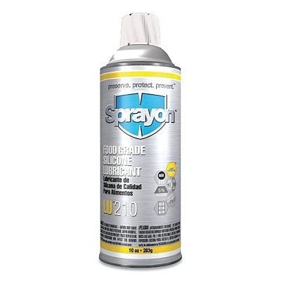 LU210 Food Grade Silicone Lubricant, 10 oz, Aerosol Can