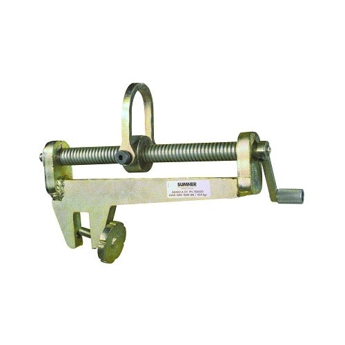 Sumner Adjust-A-Fit pipe welding jack, 1000 lb capacity, steel screw-adjustment, yellow zinc-plated pipe stand