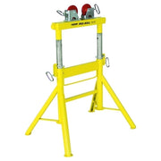 Pro Roll Stand, Aluminum Roller Wheels, 2000 lb Cap, 1/2 in to 48 in Pipe, 29 in to 43 in H