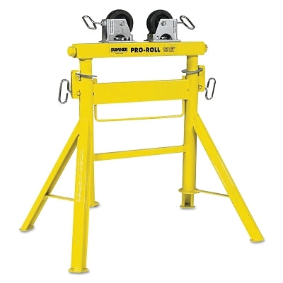 Pro Roll Stand, Rubber Wheels, 2,000 lb Cap, 1/2 in-36 in Pipe, 29 in-43 in H
