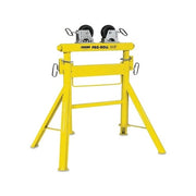 Sumner Pro-Roll pipe stand yellow steel adjustable height 2000 lb capacity rubber wheels fits 1/2 to 36 in pipe