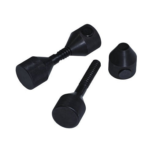 Sumner Qwik Pin pipe alignment tool, 5/8 to 1-5/8 in holes, black knurled steel body, set of three, pipe alignment pin