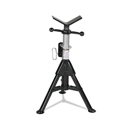 Sumner Fold-A-Jack Lo Jack vee pipe stand, 2500 lb cap, adjustable 21-36 in height, black tripod