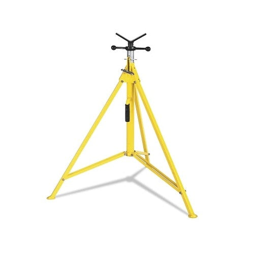 Sumner Hi-Boy pipe stand 1000 lb capacity yellow steel tripod V-head adjustable height pipe jack stand