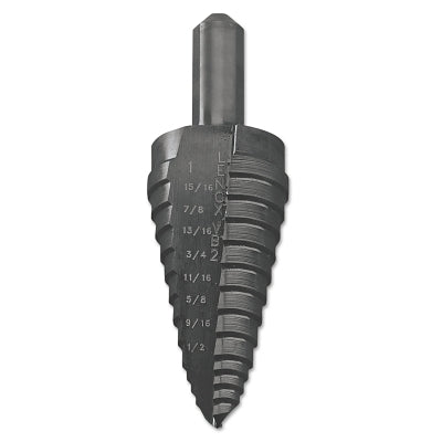 Vari-Bit Step Drill Bit, #2,  1/2 in to 1 in Cutting Dia, 9 Steps