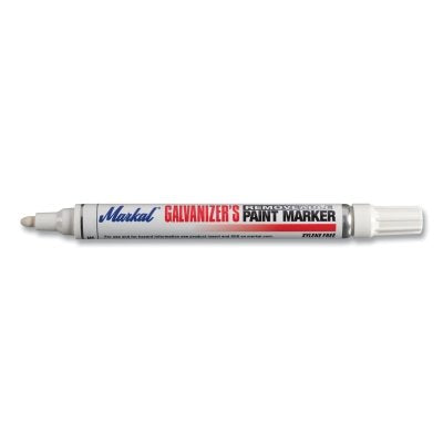 Galvanizer's Removable Paint Marker, White, Medium Tip, Bullet