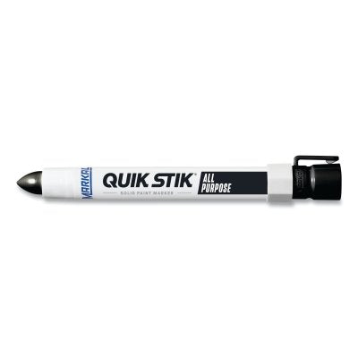 Quik Stik All Purpose Solid Paint Marker, 11/16 in Tip, 6 in L, Black