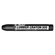 Lumber Crayon #500, 1/2 in dia, 4.75 in L, Black