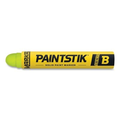 Paintstik Original B Solid Paint Marker, 11/16 in dia, 4-3/4 in L, Fluorescent Yellow