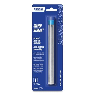 Silver-Streak Metal Marker Refill, 1/16 in tip, Round, Silver