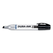 DURA-INK 25 Permanent Ink Marker, Black, 1/8 in to 1/4 in Tip, Chisel