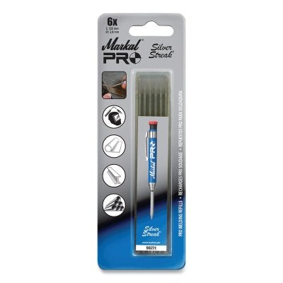 PRO Refill, Silver Streak Welding/Fabricating Marker, Reflective Silver