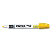 PAINT-RITER VALVE ACTION Paint Marker, Yellow, 1/8 in Tip, Medium