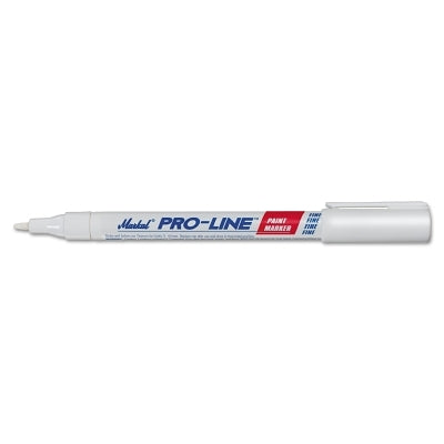 PRO-LINE Fine and Micro Liquid Paint Marker, White, 1/16 in Tip, Fine
