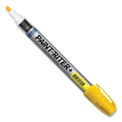Paint-Riter+ Certified Liquid Paint Marker, Yellow, 1/8 in Tip, Medium