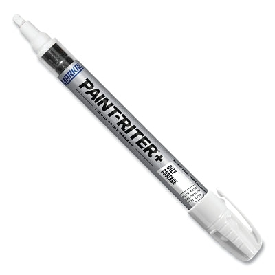 Paint-Riter+ Oily Surface Paint Marker, White, 1/8 in Tip, Medium