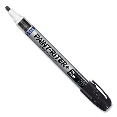 Paint-Riter+ Oily Surface Paint Marker, Black, 1/8 in Tip, Medium