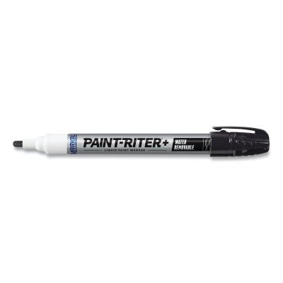 Paint-Riter+ Water Removable Marker, Black, 1/8 in, Medium Tip