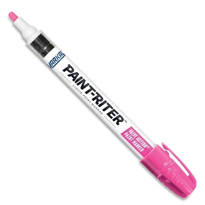Paint-Riter Valve Action Paint Marker, Fluorescent Pink, 1/8 in Tip, Medium