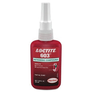 603 Retaining Compound, Oil Tolerant, 50 mL Bottle, Green, 3770 psi