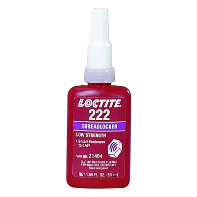 222 Threadlocker, Low Strength/Small Screw, 10 mL, Purple