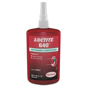 640 Retaining Compound, Med Strength/High Temp, 250mL Bottle, Green, 3000 psi