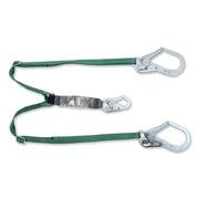 V-Series Standard Twin-Leg Adjustable Shock Absorbing Lanyard, 6 ft, Large Snaphooks