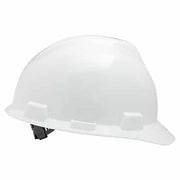 V-Gard Slotted Hard Hat Cap, Staz-On Suspension, White