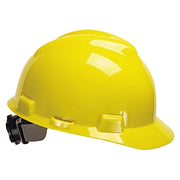 V-Gard Slotted Hard Hat Cap, Fas-Trac III Suspension, Yellow