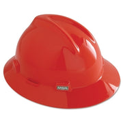 V-Gard Protective Hat, Fas-Trac III, Full Brim Hat, Slotted, Orange