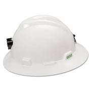 MSA Specialty V-Gard Protective Caps and Hats, Fas-Trac III, w/Lamp Bracket & Cord Holder, WH