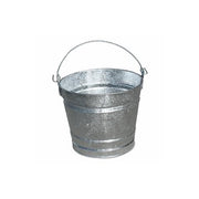 Magnolia Brush hot-dipped galvanized steel pail 14 qt round tapered body wire bail handle galvanized pail