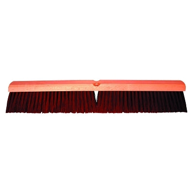Garage Floor Brush, 24 in Hardwood Block, 3 in Trim L, Coarse Brown Plastic