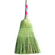 Heavy-Duty Contractor Brooms, 19 in Trim L, Broom Corn; Palmyra Stalk