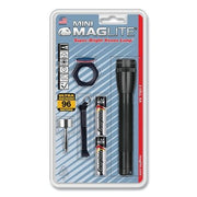 Mini Maglite AA Flashlight, 2 AA, 14 Lumens, Black, Combo Pack