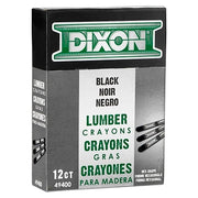 Lumber Crayon, 1/2 in dia x 4-1/2 in L, Carbon Black