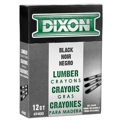 Lumber Crayon, 1/2 in dia x 4-1/2 in L, Carbon Black
