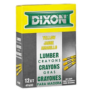 Lumber Crayon, 1/2 in dia x 4-1/2 in L, Yellow