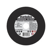 Metabo Original Slicer Type 1 cutting wheel, 6 in dia, 0.040 in thick, 7/8 in arbor, A60TZ steel stainless disc
