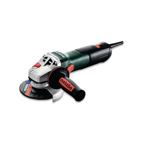 Metabo W11-125 angle grinder 4-1/2 in 11A 11000 RPM green body with side handle and guard