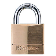 No. 140 Solid Brass Padlock, 1/4 in dia, 7/8 in L X 13/16 in W, Brass