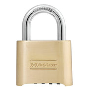 No. 175 Combination Brass Padlock, 5/16 in dia, 1 in L x 1 W, Brass