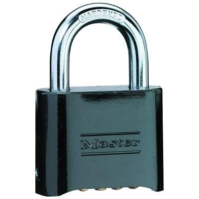 No. 178 Solid Brass Combination Padlock, 5/16 in dia, 1 in L X 1 in W, Brass