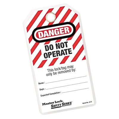Safety Series Do Not Operate I.D. Tags, 3-1/8 in W x 5-3/4 in H